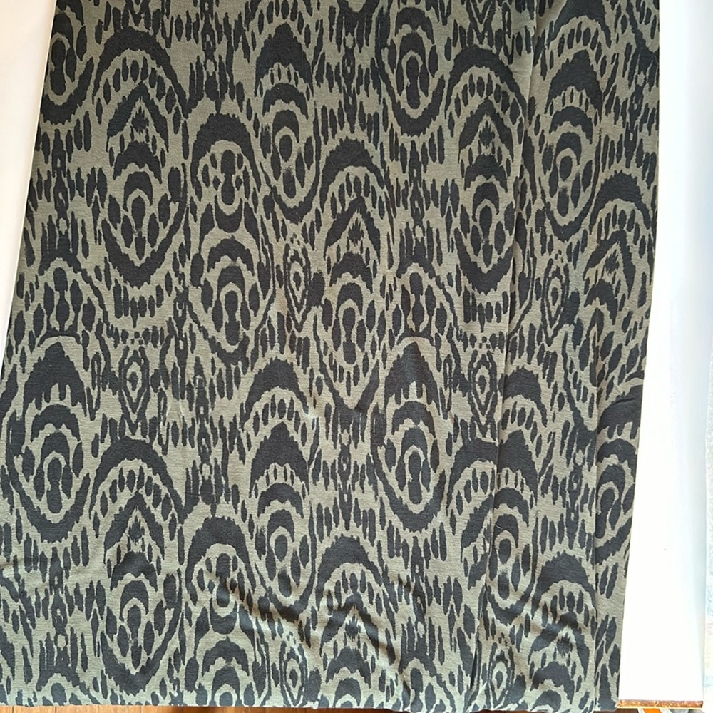 NWT Target Mossimo Knit green black print maxi skirt - Picture 3 of 4